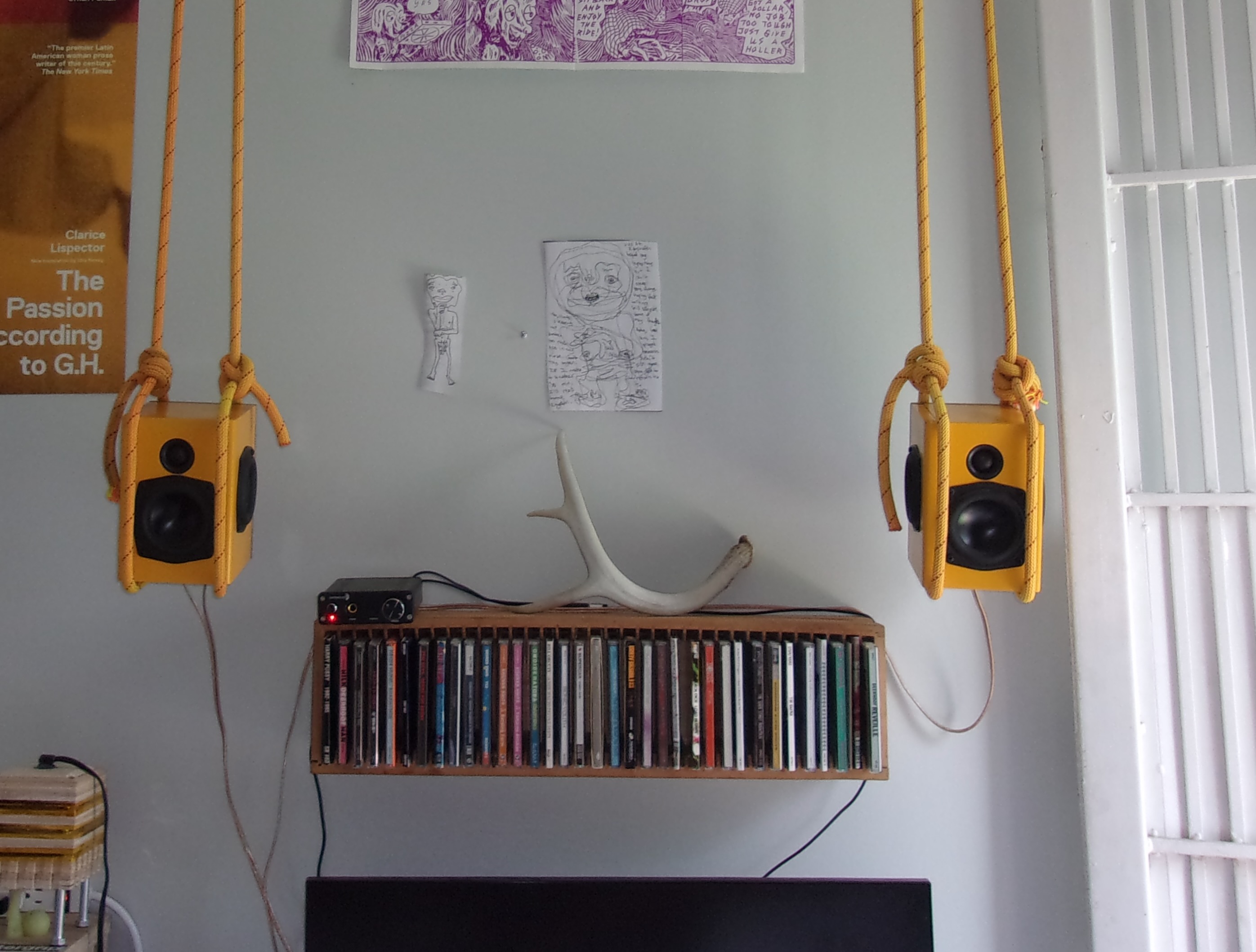 passive aggressive speakers from parts express. painted yellow